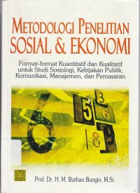 Metodologi Penelitian Sosial & Ekonomi