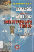 Metode Dan Teknik Menyusun Tesis